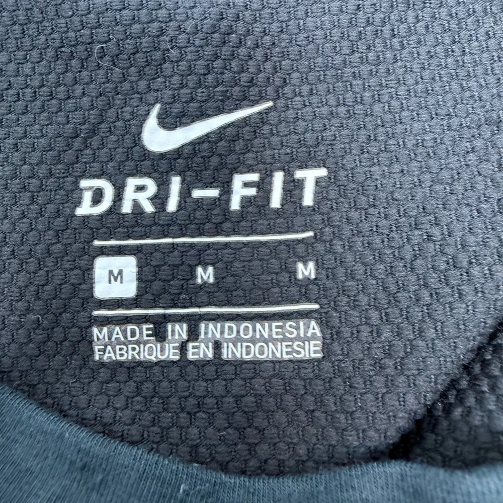 Nike Dri-FIT Long Sleeve Athletic Top Black Just Do It‎ Women's Medium Workout